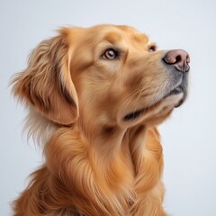 Golden Retriever Dog Portrait Outdoors - Playful and Loyal Canine Companion