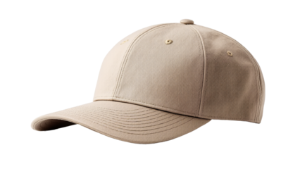 Off beige Baseball Cap Mockup front and side set isolated on transparent or white background, png