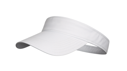 Off ิwhite Visor Cap Mockup front and side set isolated on transparent or white background, png