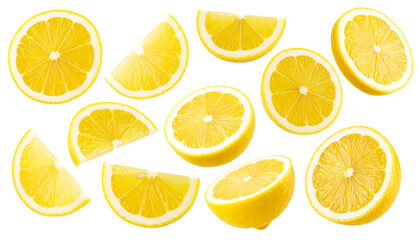 Lemon slices set collection