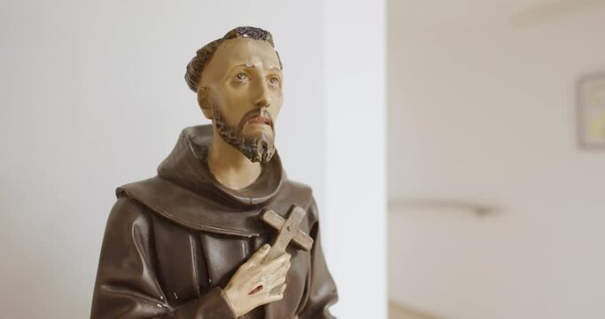 wooden statue of Holy Francis of Assisi