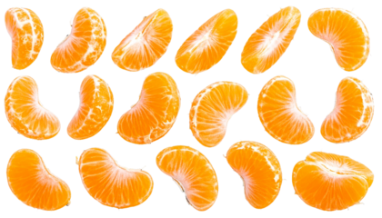 Set of tangerine slices