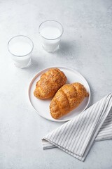 Sesame seeds braided bun on a white background