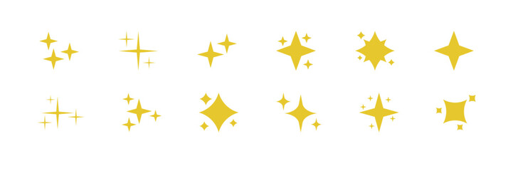 Starburst set. Star burst icon. Isolated vector starburst set. Star burst shape bright twinkle.