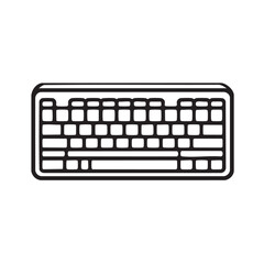 Minimally designed computer keyboard for creative workspace