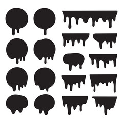 Soft and gradient effects. Blurred round shapes, color and light gradations. Vector illustrations