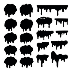 Soft and gradient effects. Blurred round shapes, color and light gradations. Vector illustrations