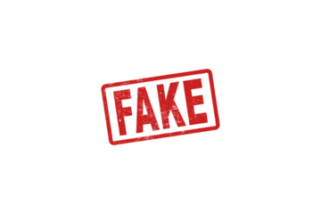 Red Fake stamp sticker with grunge vector illustration