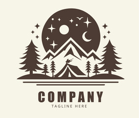 camping logo template