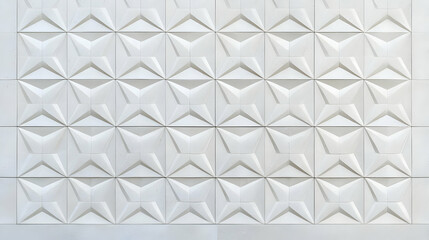 Geometric White Wall Panel Design