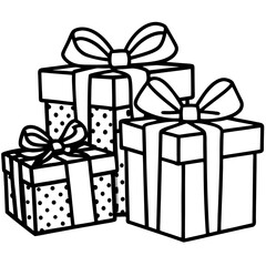 Festive Gift Boxes – Vector on White