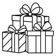 Festive Gift Boxes – Vector on White