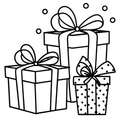 Festive Gift Boxes – Vector on White
