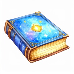 Watercolor Book with Celestial Design