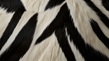 Textura de pelaje blanco y negro con patrón de rayas