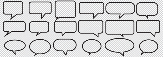 Obraz premium Speech Bubble set. Talk bubble. Cloud speech bubbles collection. Vector EPS 10