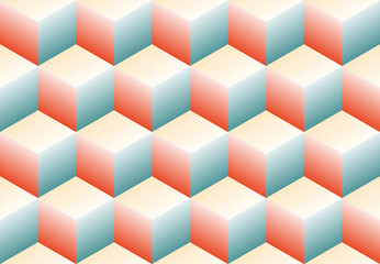Isometric cube shape pattern in summer.
