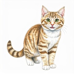 Orange Tabby Kitten Portrait