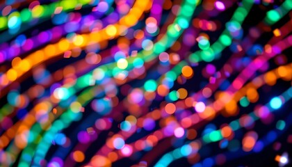 Dynamic light patterns visual art display bokeh effect creative space close-up colorful abstract design