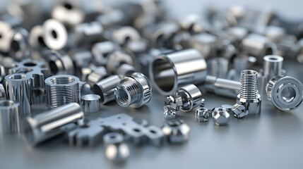 Close Up Of Assorted Metal Components