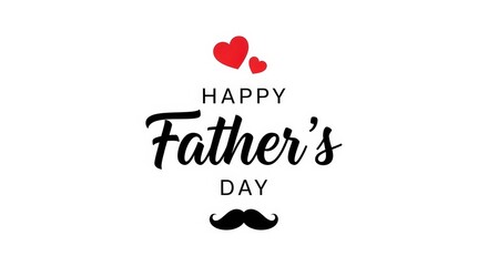 Celebrate Father's Day with this festive and heartfelt design, featuring hearts and a mustache.