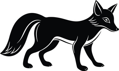 Elegant Silhouette of a Gray Fox A Cautious Stride Through the Wild