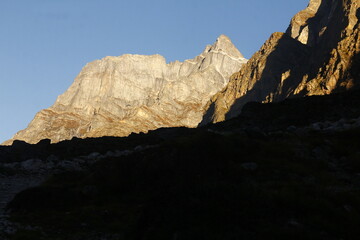 mountain landscape with snow