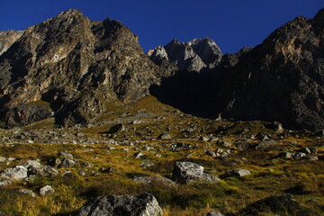 mountain landscape with snow