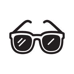 A pair of stylish sunglasses with thick frames and dark lenses
