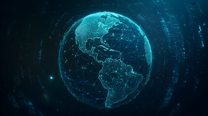 Abstract Digital Representation Of Earth