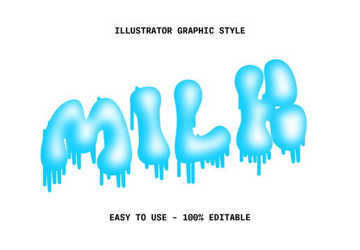 Blue And White Drippy Rounded Font Liquid Melting Text Effect