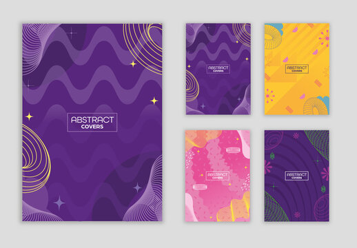 Colorful Abstract Geometric Shapes Background Modern Covers Templates