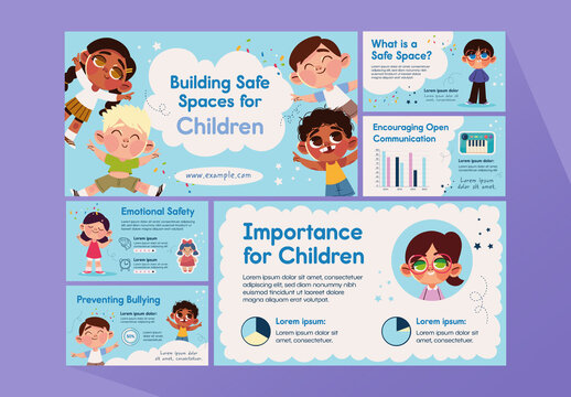 Colorful Building Safe Spaces For Children Presentation