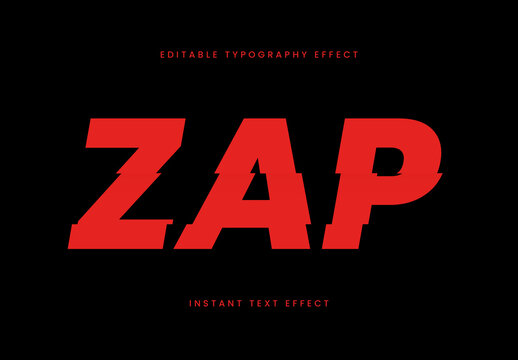Red Bold Slashed Font Sharp Heavy Text Effect