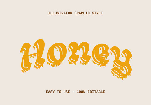 Orange Hand Drawn Font Brush Rough Artistic Text Effect