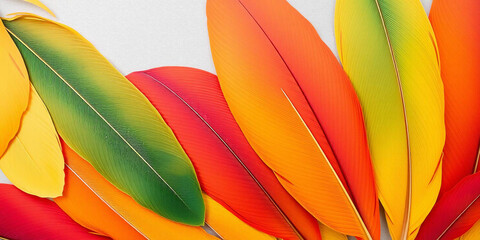 Close-Up of Vibrant Rainbow Parrot Feathers 