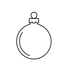 Simple Christmas ornament isolated on transparent background