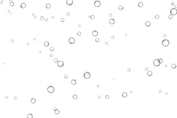 Air bubbles, oxygen, champagne crystal clear, isolated on white background modern design. Vector illustration EPS 10.