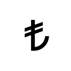 Obraz premium Turkish lira currency vector icon. Money and economics concept, international trading