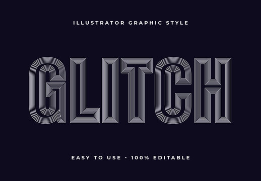 White Striped Heavy Font Linear Bold Text Effect