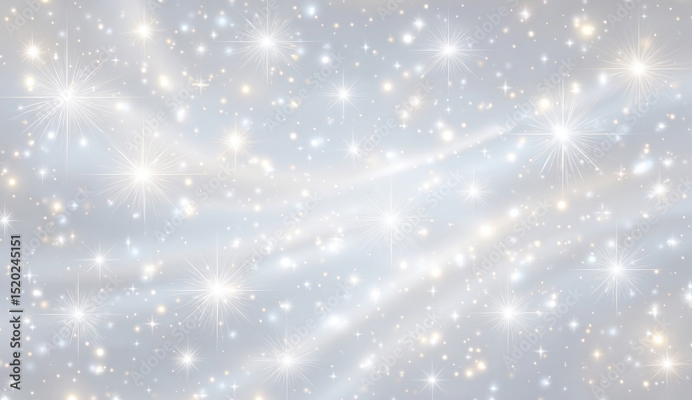 Wall mural a star pattern with twinkling effects and overlays is available, showcasing abstract and blurry star
