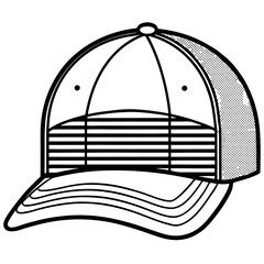 Sunset Gradient Mesh Cap – Vector on White
