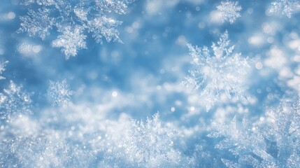 Obraz premium A white snowflake is set against a blue background during the Christmas holiday