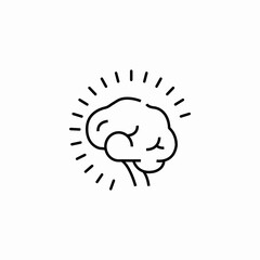 brain inspiration idea icon sign vector