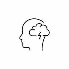 headache storm mind icon sign vector