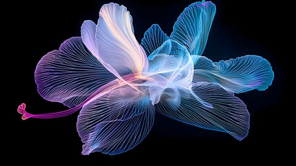 Abstract Glowing Floral Design