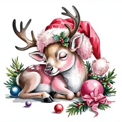 santa claus and reindeer