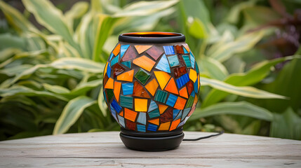 Colorful Mosaic Glass Aroma Lamp