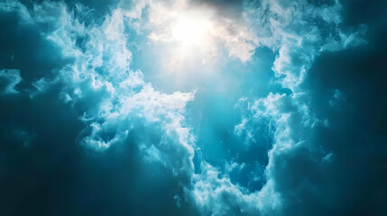 Dramatic Cloudscape With Glowing Light
