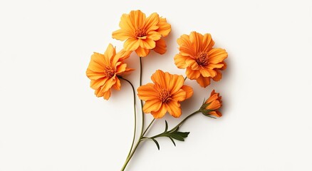 A cluster of vibrant orange flowers
